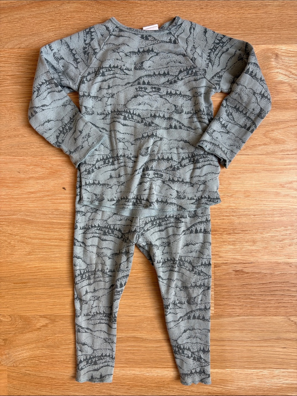 H&M | Green Mountain-Print Kids Set